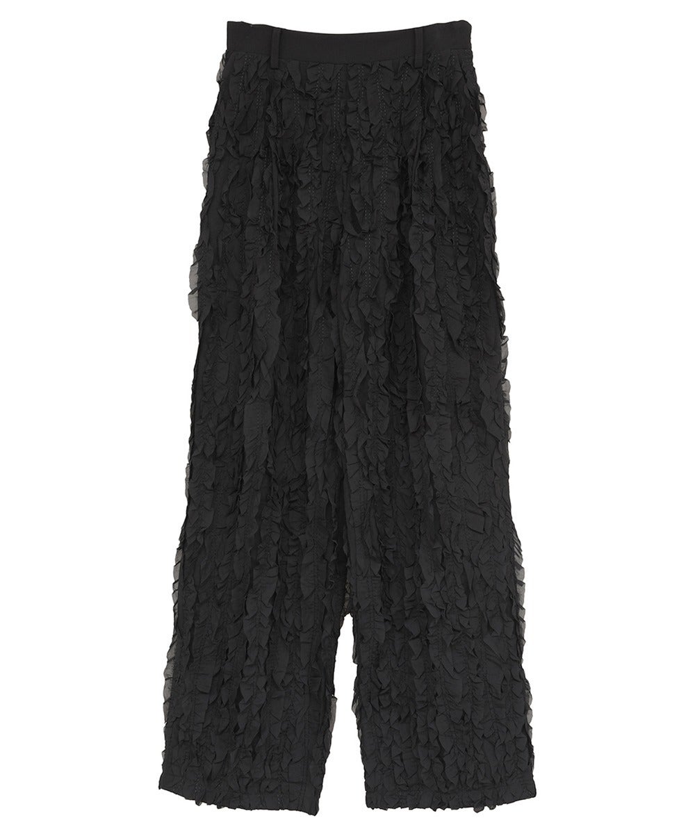 パンツ CLANE TOPSTITCHED FRILL STRAIGHT PANTS TOPSTITCHED FRILL STRAIGHT PANTS｜SKIRT / PANTS(スカート/パンツ