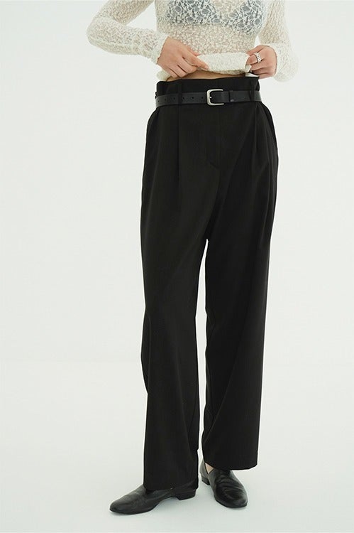 WAIST BELT DAD PANTS