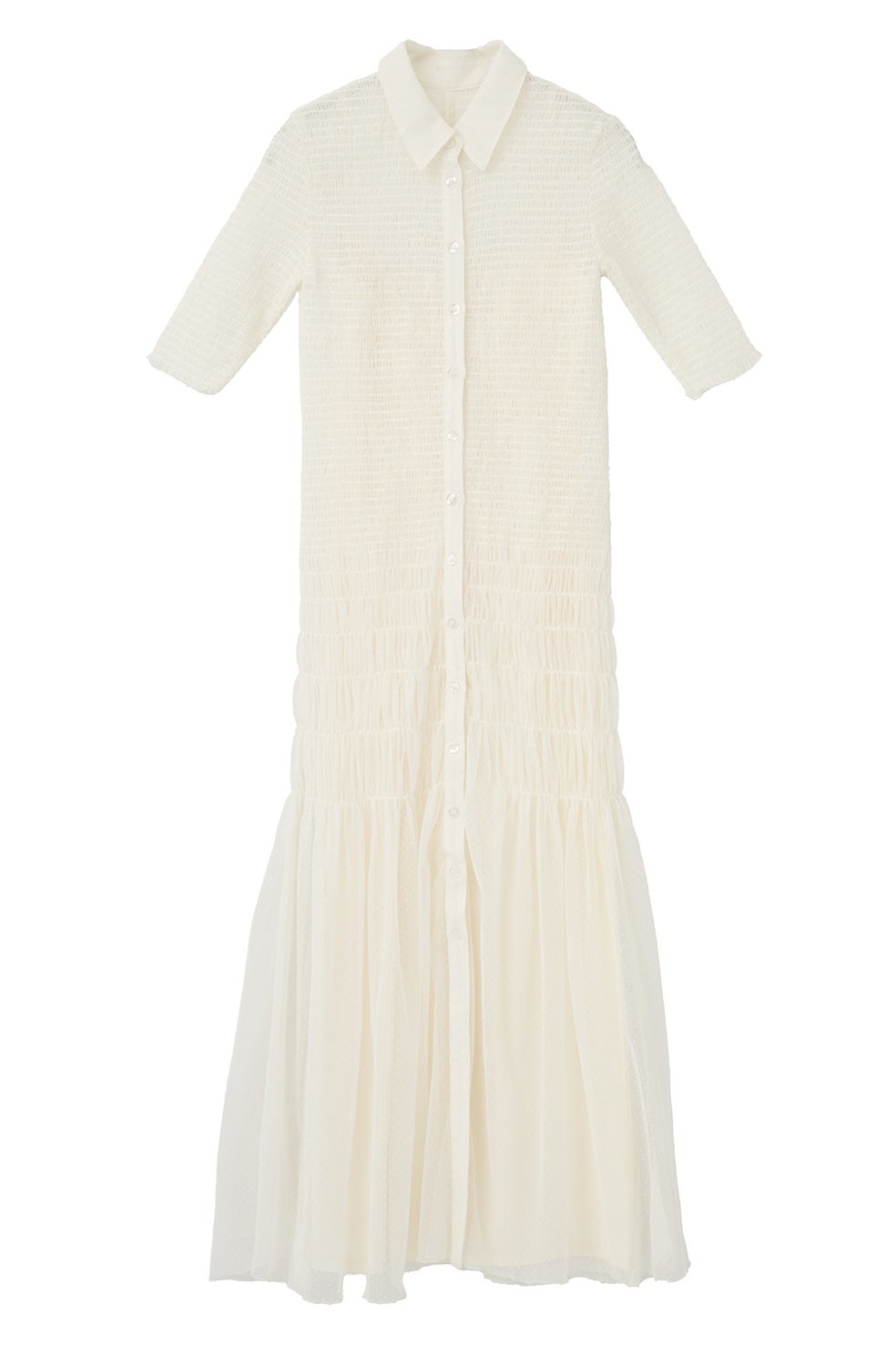 GATHERED MESH SHIRTS ONEPIECE｜DRESS(ドレス)｜CLANE OFFICIAL