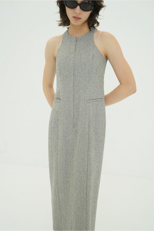 FRONT ZIP AMERICAN SLEEVE ONEPIECE