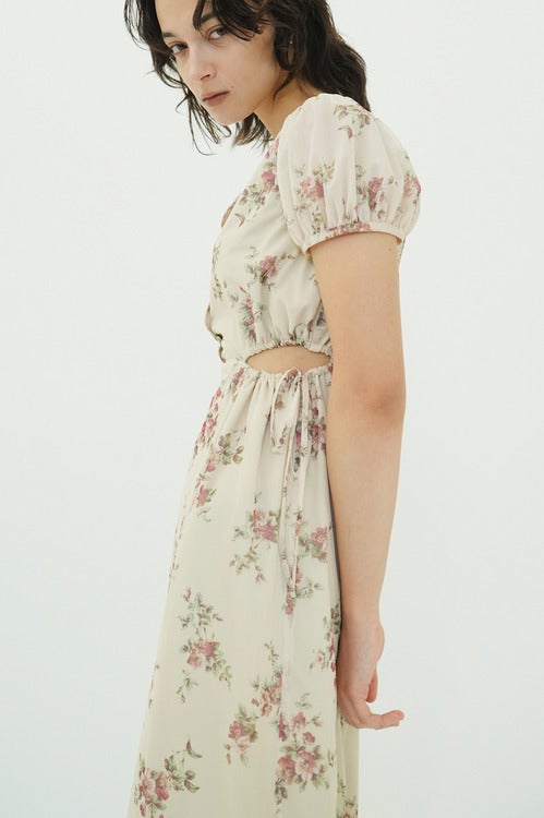 FLOWER PRINT FLARE ONEPIECE