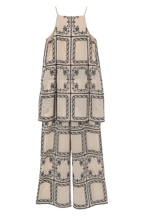 EMBROIDERY LACE CAMI ALL IN ONE