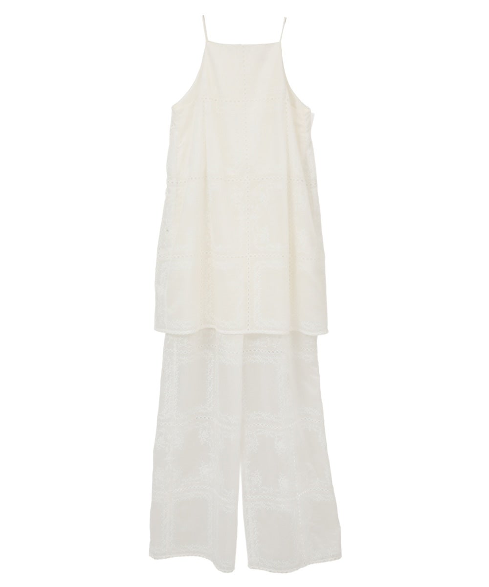 EMBROIDERY LACE CAMI ALL IN ONE