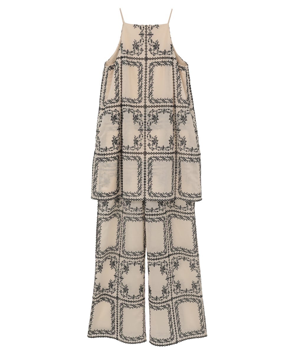 EMBROIDERY LACE CAMI ALL IN ONE