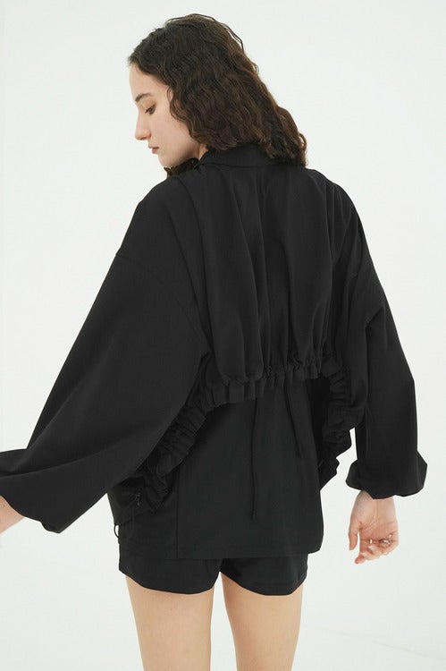 BACK ARCH GATHER RASH GUARD SHIRTS