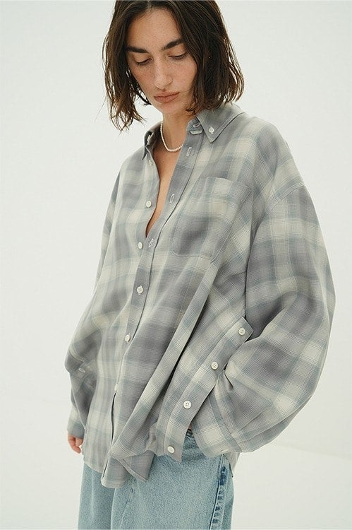 2WAY OVER OMBRE CHECK SHIRTS