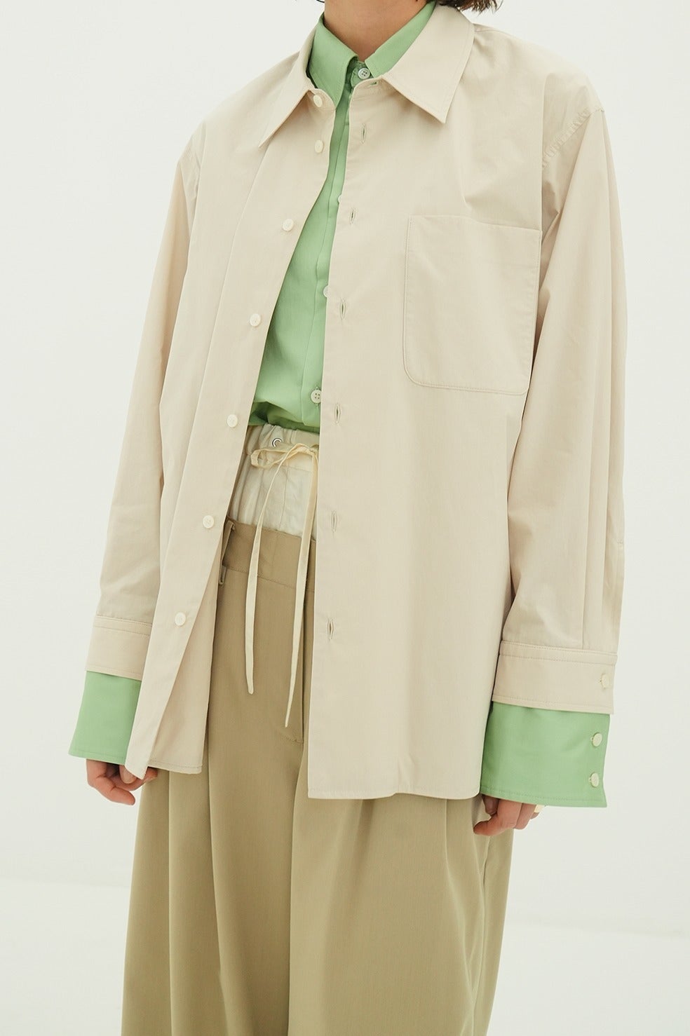 TWO TONE LAYERED SHIRTS｜TOPS(トップス)｜CLANE OFFICIAL ONLINE STORE