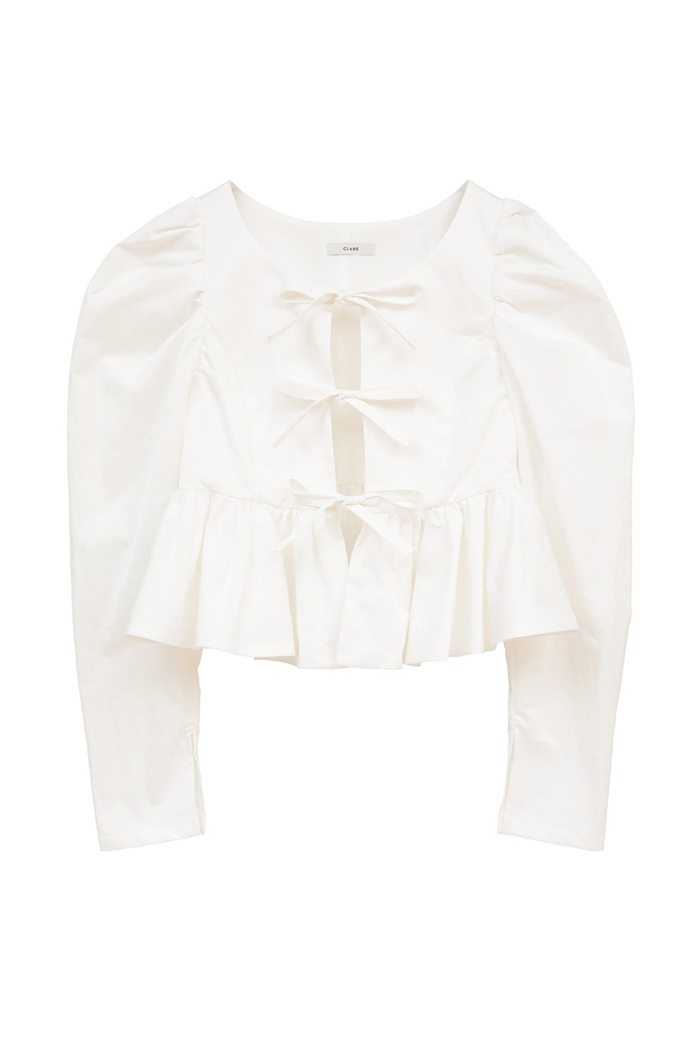 SHORT PEPLUM RIBBON TOPS｜TOPS(トップス)｜CLANE OFFICIAL ONLINE STORE