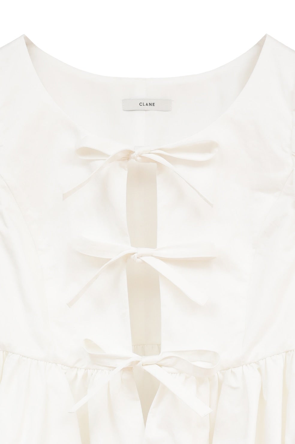 SHORT PEPLUM RIBBON TOPS｜TOPS(トップス)｜CLANE OFFICIAL ONLINE STORE
