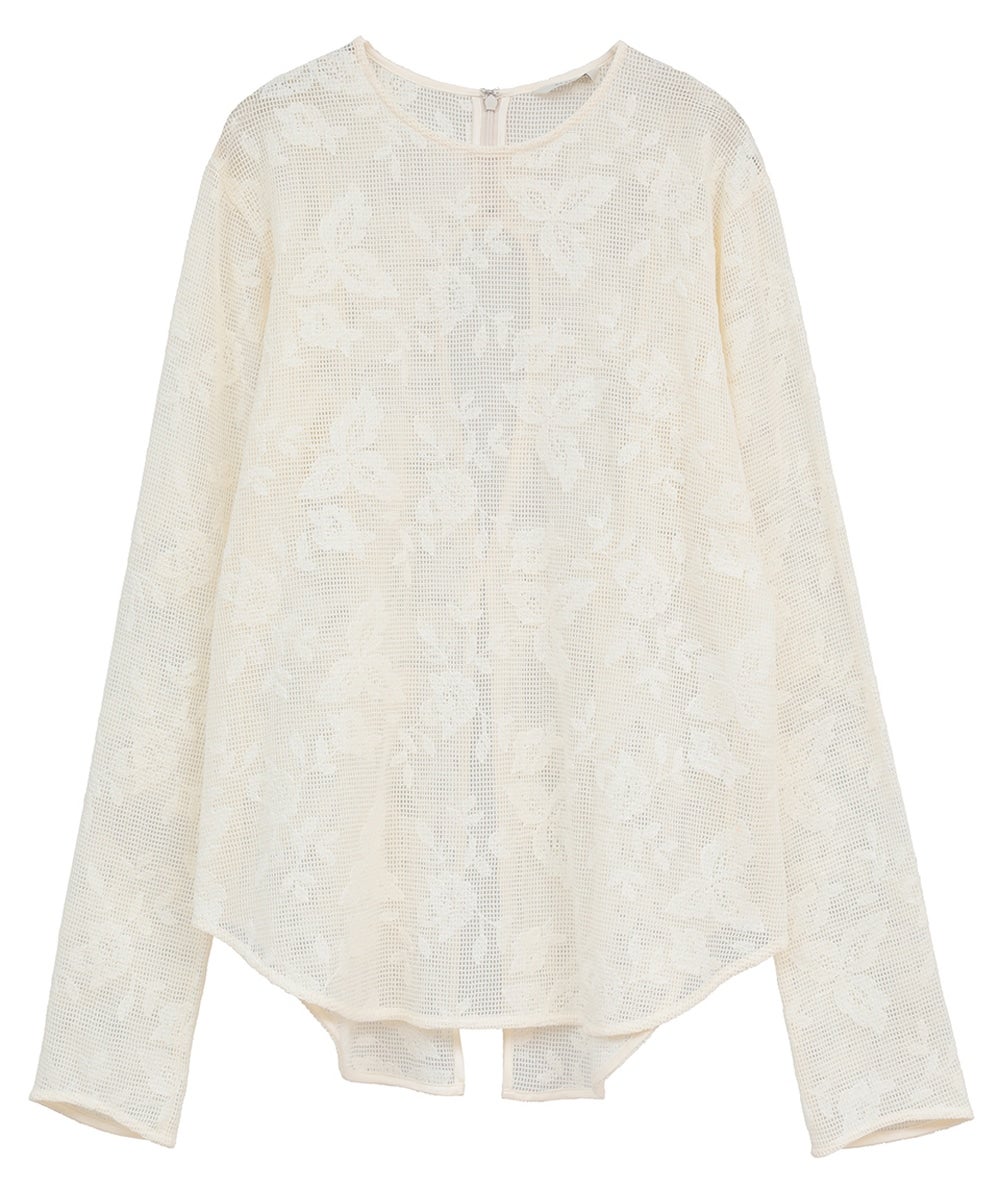 BACK DESIGN FLOWER LACE TOPS