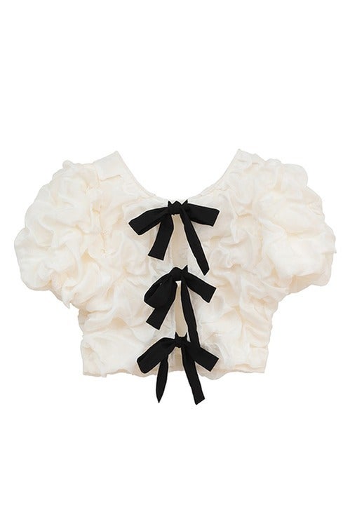 【PRE ORDER 2BUY 10%OFF】W FACE CLOUD PUFF SLEEVE TOPS