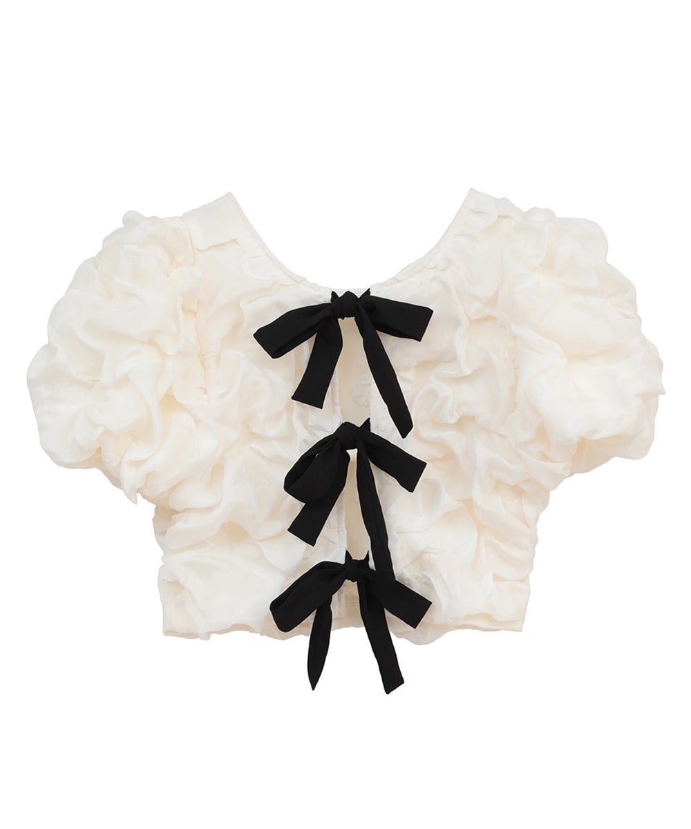 【PRE ORDER 2BUY 10%OFF】W FACE CLOUD PUFF SLEEVE TOPS