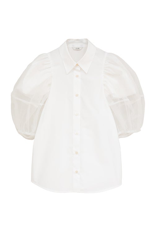 TULLE LAYERED SLEEVE SHIRTS