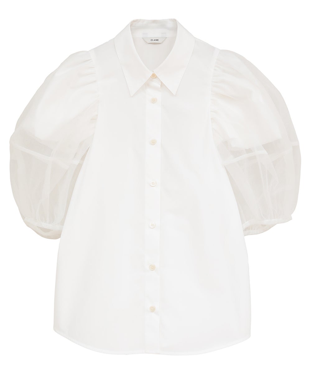 TULLE LAYERED SLEEVE SHIRTS