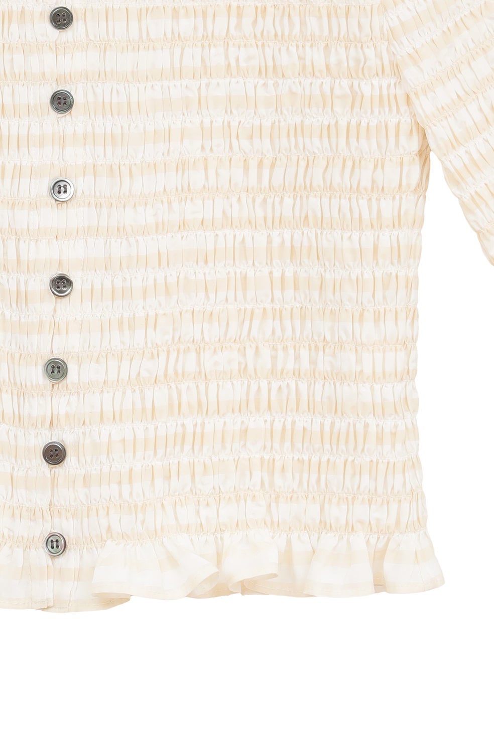 SHIRRING HALF SLEEVE BLOUSE｜TOPS(トップス)｜CLANE OFFICIAL ONLINE