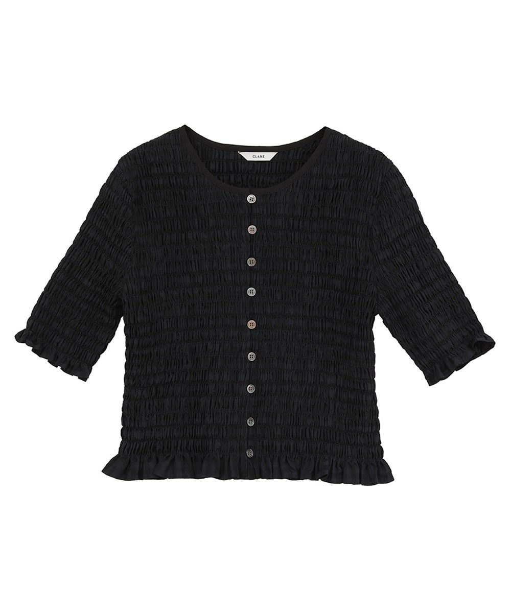SHIRRING HALF SLEEVE BLOUSE