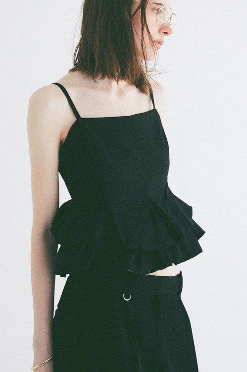 BUBBLE PEPLUM CAMI TOPS