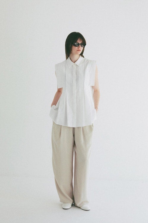 PANELL PLEAT SQUARE SLEEVE SHIRTS