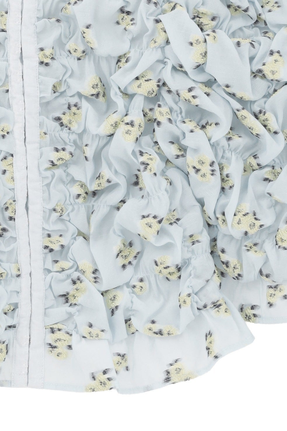 MINAMI TANAKA×CLANE W FACE FLOWER JACQUARD SHIRRING TOPS｜TOPS