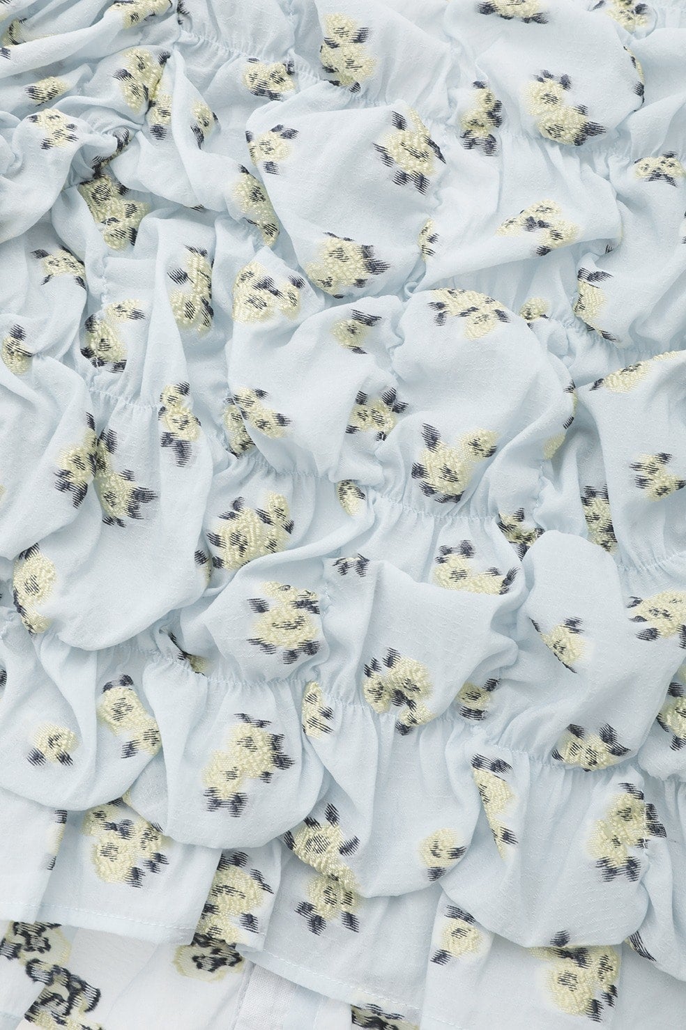 MINAMI TANAKA×CLANE W FACE FLOWER JACQUARD SHIRRING TOPS｜TOPS