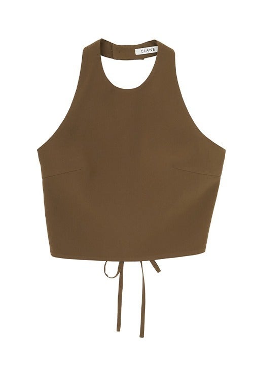 BACK RIBBON HALTER BUSTIER