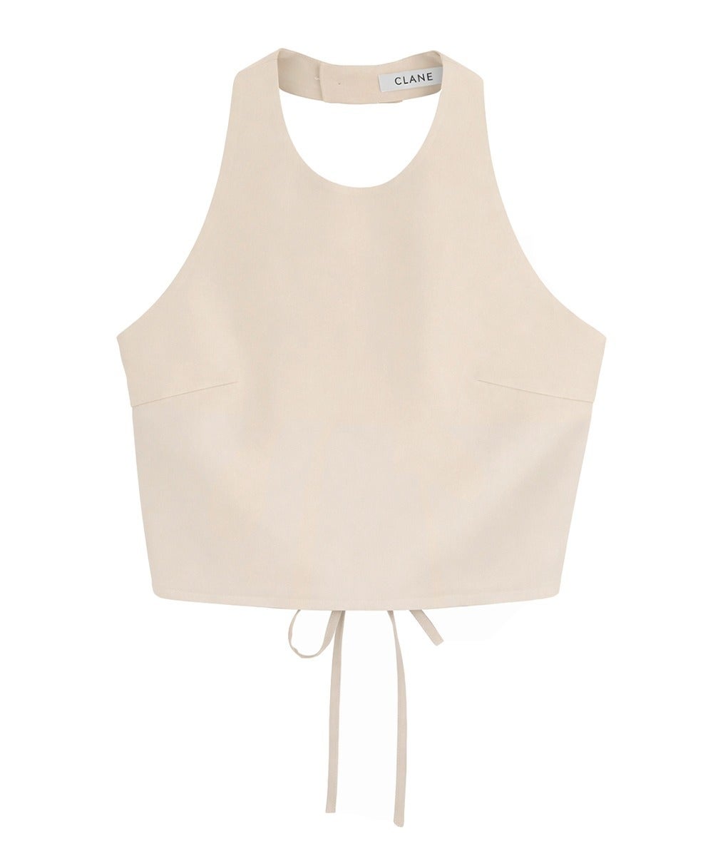 BACK RIBBON HALTER BUSTIER