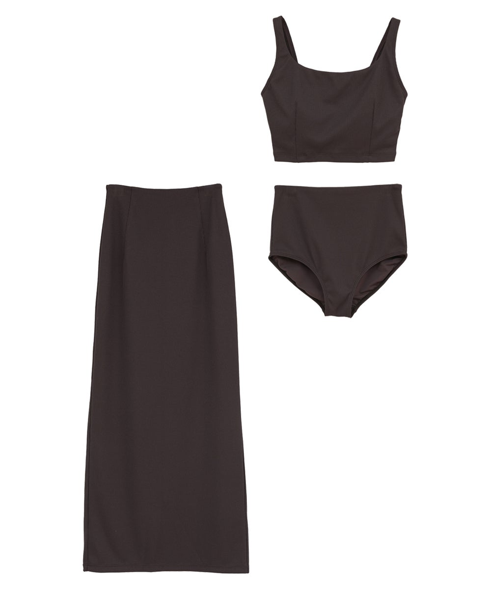 3-PIECE LONG SKIRT SWIM SET