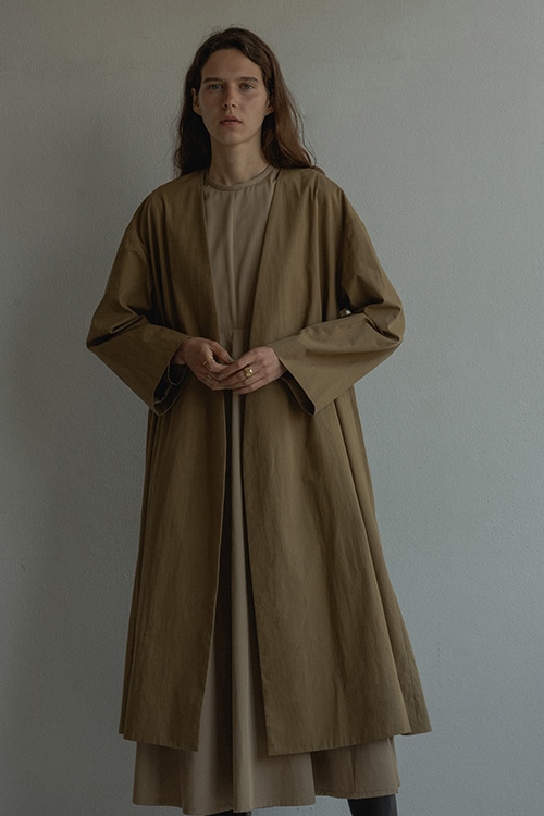 NO COLLAR A-LINE COAT