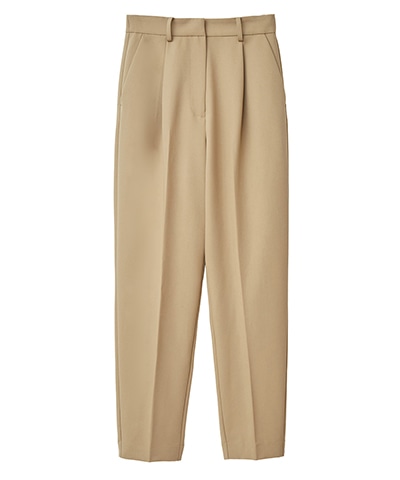 COCOON TUCK TAPERED PANTS-