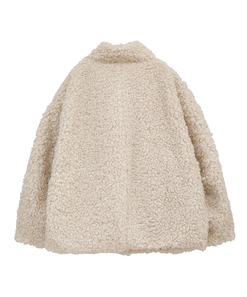 CURLY FUR COCOON COAT OUTER CLANE