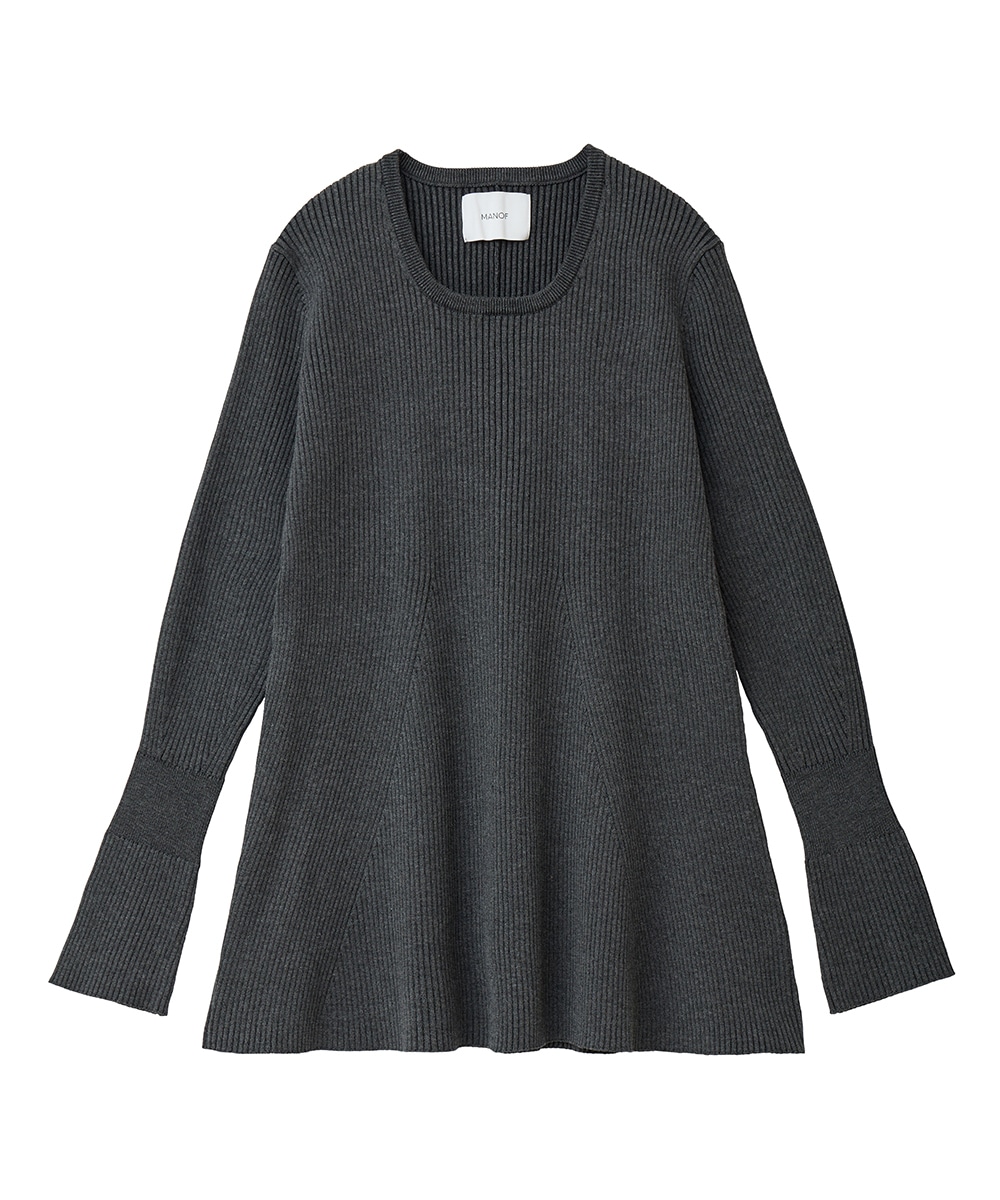 FLARE RIB KNIT TOPS｜TOPS(トップス)｜CLANE OFFICIAL ONLINE STORE