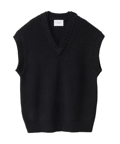 DOUBLE COLLAR KNIT VEST｜TOPS(トップス)｜MANOF OFFICIAL ONLINE STORE