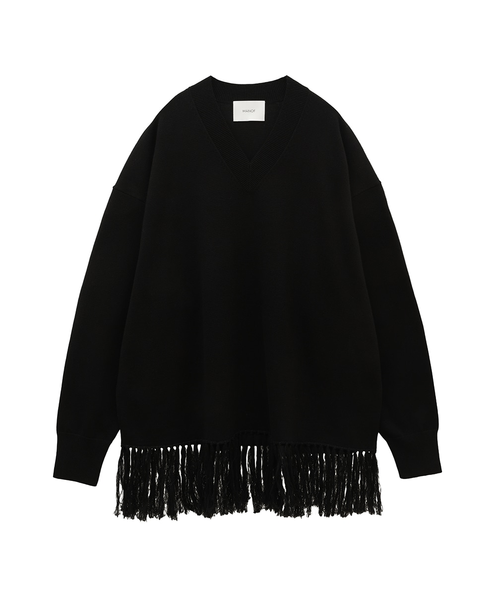 HEM FRINGE KNIT TOPS｜TOPS(トップス)｜CLANE OFFICIAL ONLINE STORE