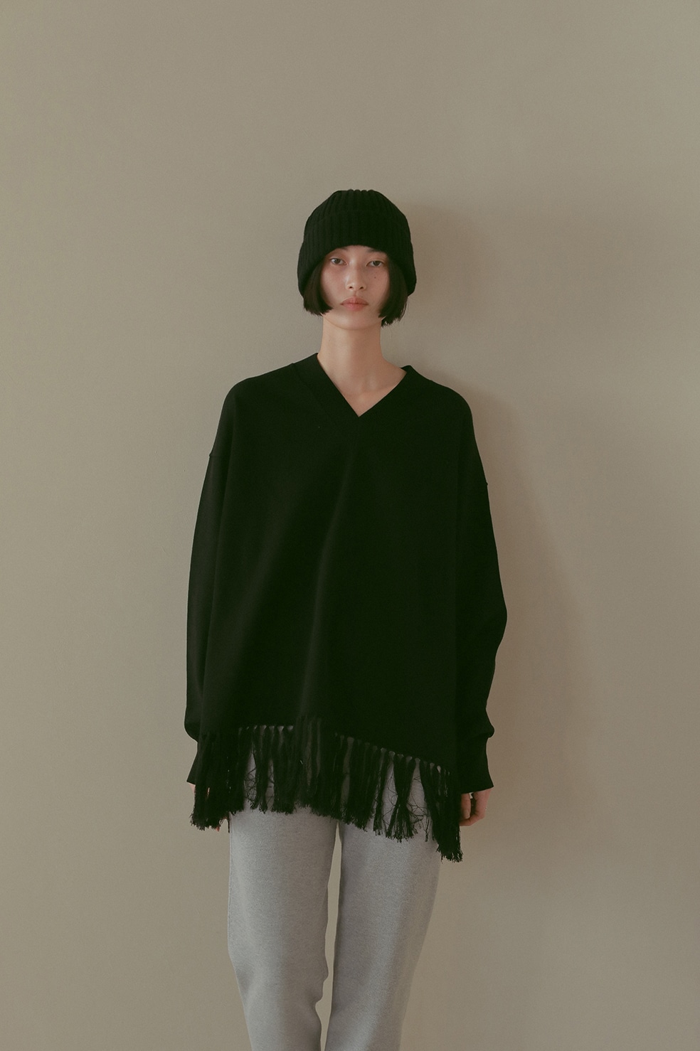 HEM FRINGE KNIT TOPS｜TOPS(トップス)｜CLANE OFFICIAL ONLINE STORE