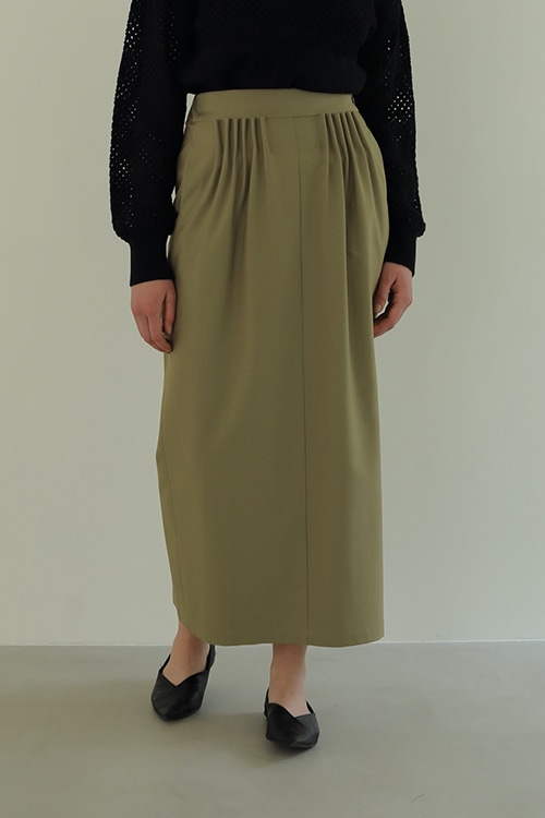 PINCH TUCK STRAIGHT SKIRT