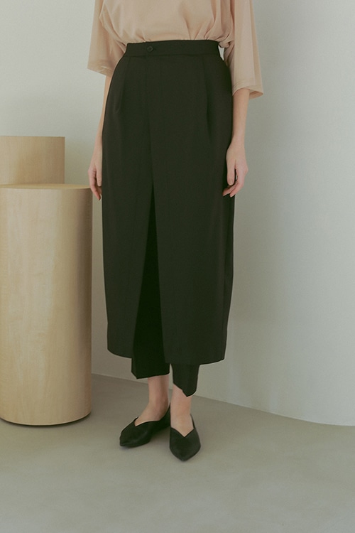 CLANE CLANE パンツ CLANE/クラネ/ROLL SKIRT LAYERD PANYS | tspea.org