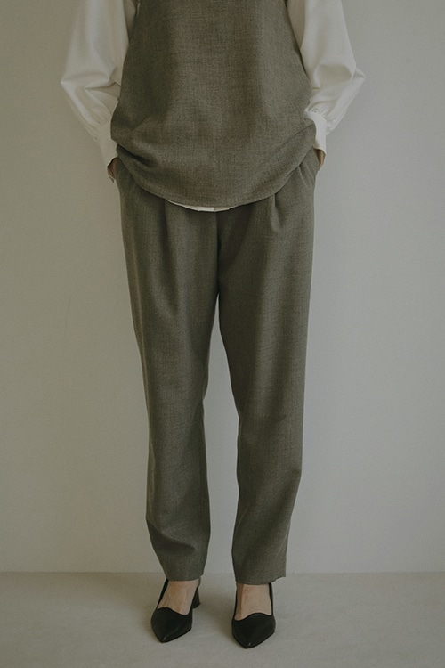 MELANGE TAPERED PANTS