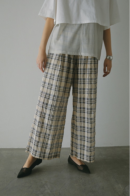 BELTED GATHER PANTS