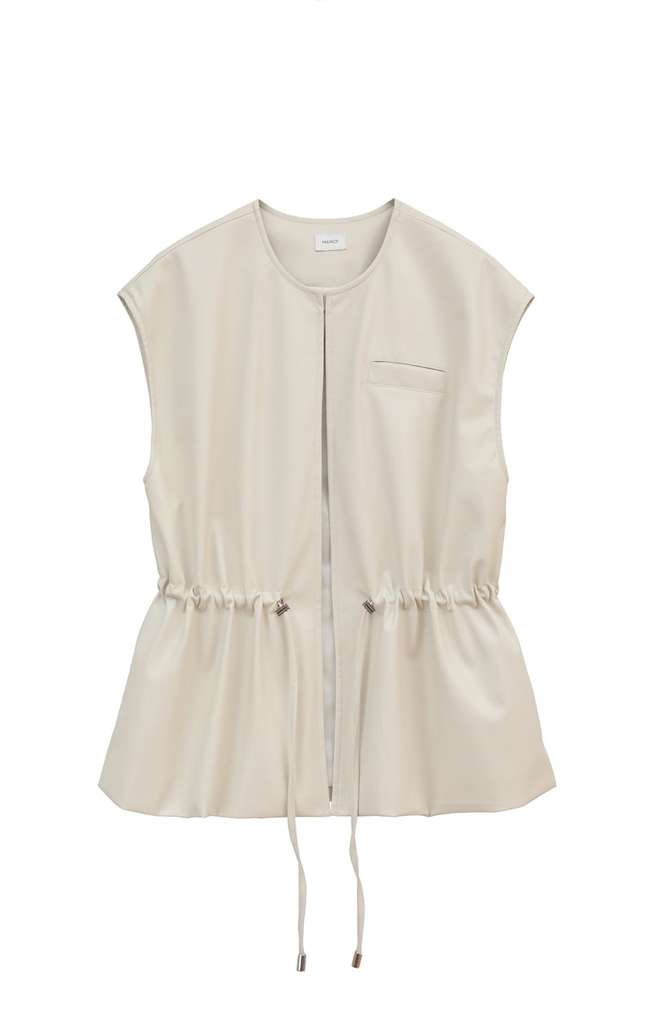VEGAN LEATHER DRAWSTRING VEST｜TOPS(トップス)｜MANOF OFFICIAL