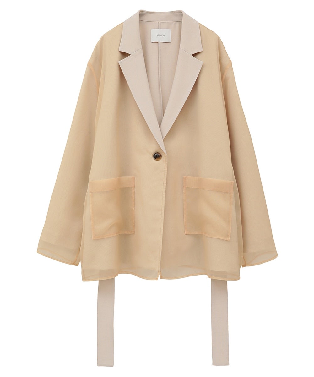 LAYERED SHEER JACKET｜OUTER(アウター)｜MANOF OFFICIAL ONLINE STORE