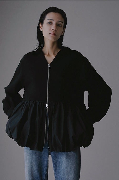 DOUBLE KNIT BALLOON BLOUSON