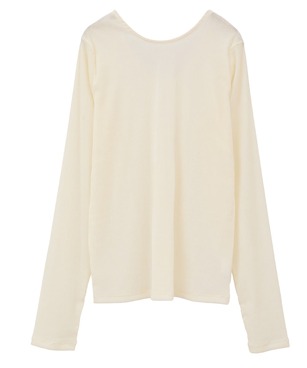 TULLE FLOCKED STRIPE TOPS｜TOPS(トップス)｜MANOF OFFICIAL ONLINE STORE