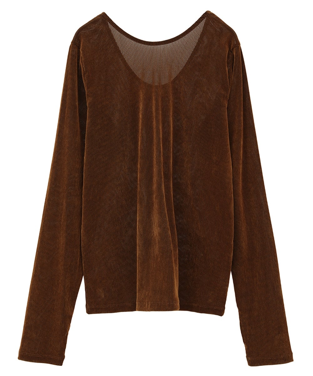 TULLE FLOCKED STRIPE TOPS｜TOPS(トップス)｜MANOF OFFICIAL ONLINE STORE