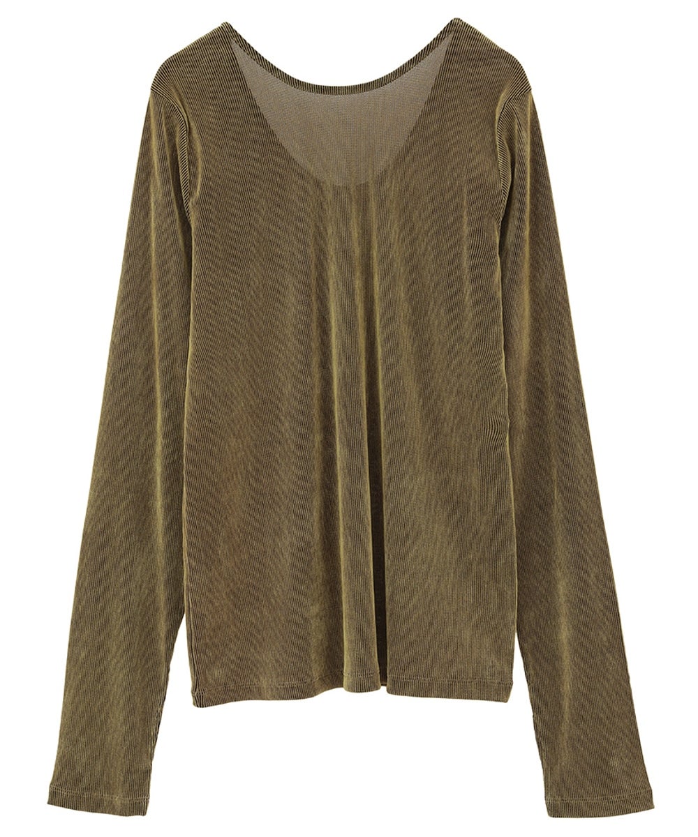 TULLE FLOCKED STRIPE TOPS｜TOPS(トップス)｜MANOF OFFICIAL ONLINE STORE