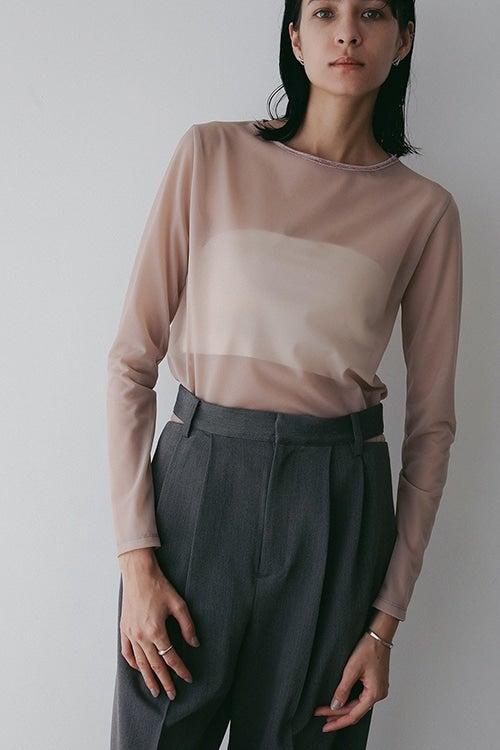 SHEER VELOR PIPING TOPS