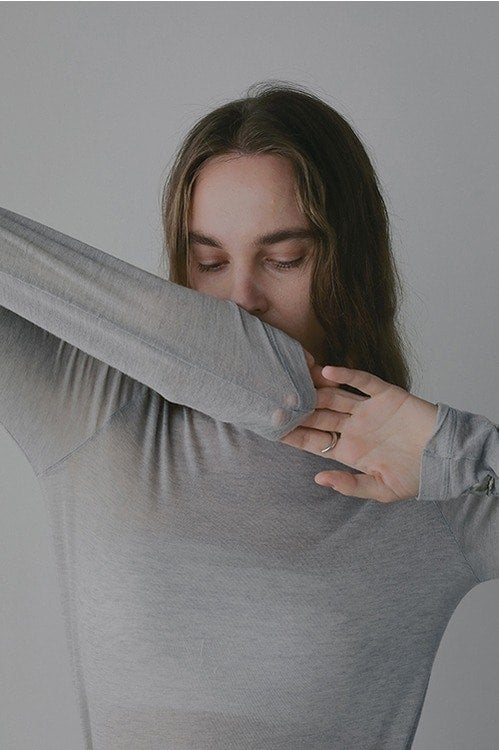 CASHMERE SILK SHEER TURTLE TOPS