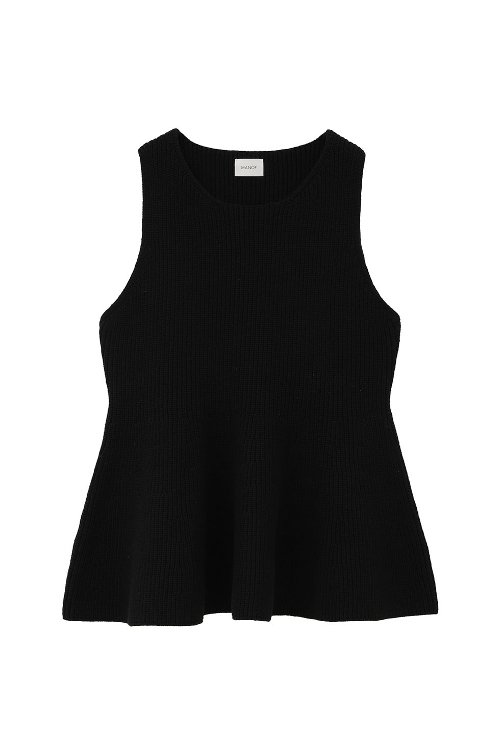 RIB PEPLUM KNIT TOPS｜TOPS(トップス)｜MANOF OFFICIAL ONLINE