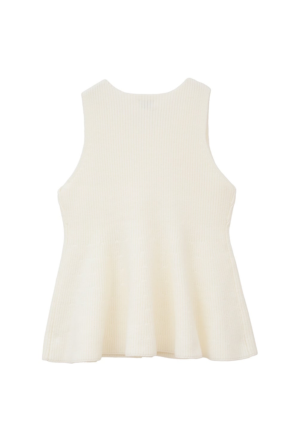 RIB PEPLUM KNIT TOPS｜TOPS(トップス)｜MANOF OFFICIAL ONLINE STORE