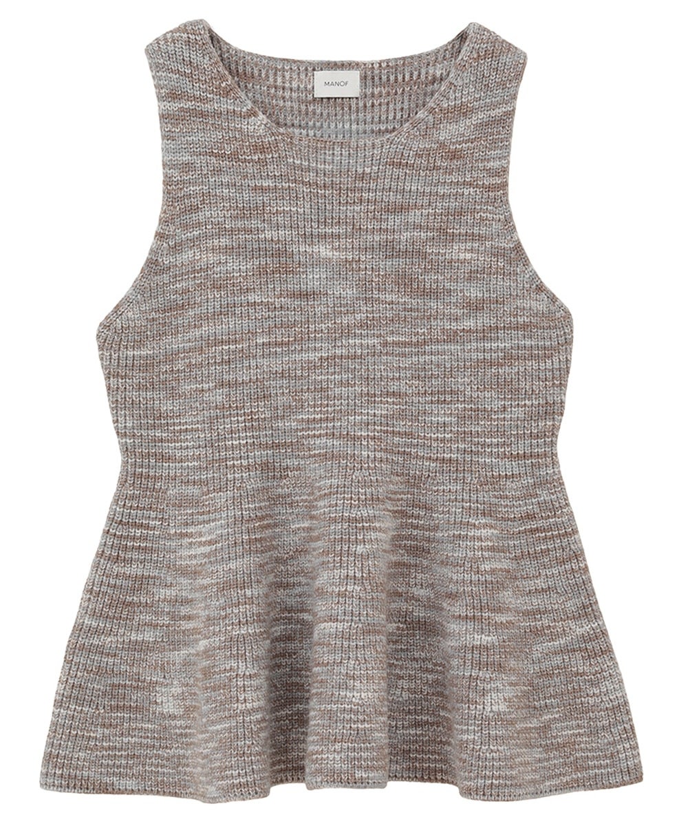マノフ manof RIB PEPLUM KNIT TOPS マノフ manof RIB PEPLUM KNIT TOPS RIB PEPLUM KNIT TOPS