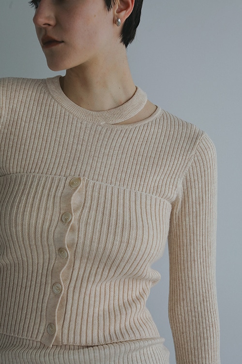 BUSTIER SET RIB KNIT